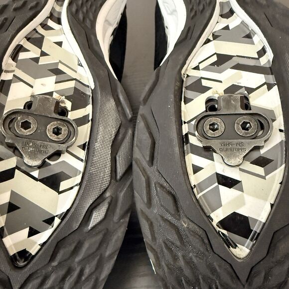 TIEM Slipstream Womens Cycling Shoes Sz 9.5 EU 40.5 Black SPD 2 Bolt Cleats Spin - Picture 13 of 15